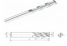 铝用刀系列—2刃平刀45度一标准刃长
