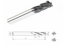 粗铣刀系列一粗目3刃&4刃20度一标准刃长